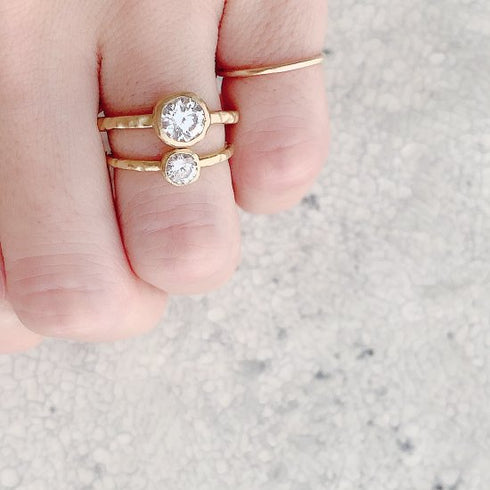 N°1 K18YG luxe diamond ring 0.7ct